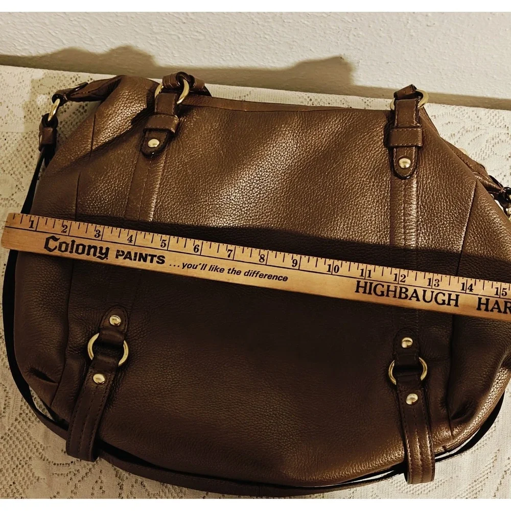Coach Alexandra Tote/Shoulder Bag Bronze Leather Pre-owned